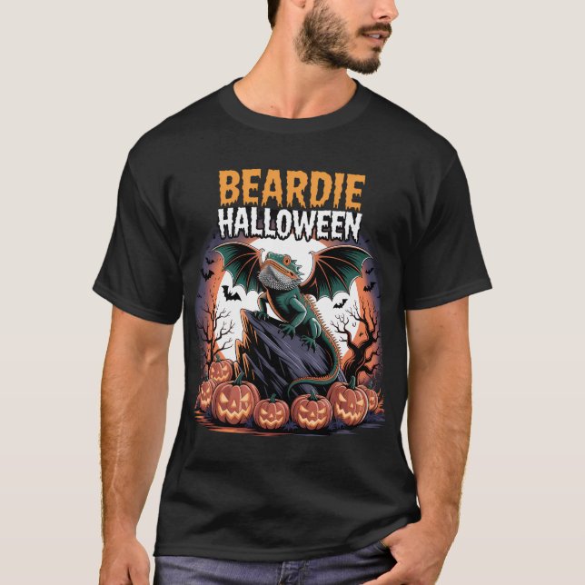Bartete Dragon Halloween Art T-Shirt (Vorderseite)