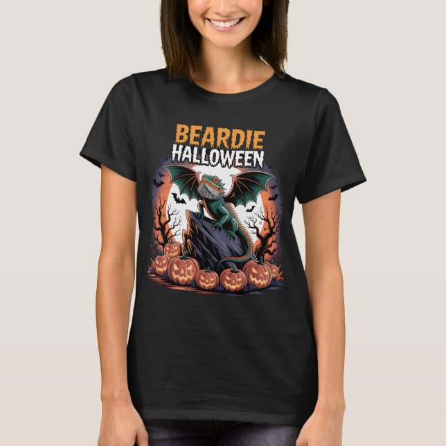 Bartete Dragon Halloween Art T-Shirt (Vorderseite)