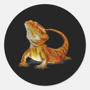 Bartete Dragon Lizard Terraristic Wildlife Animal Runder Aufkleber
