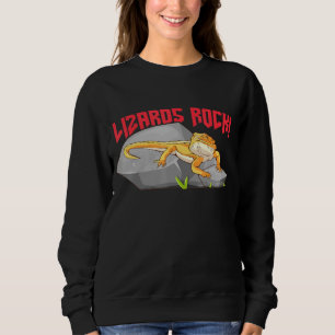 Bartete Dragon Lizards Rock Reptiles Sweatshirt