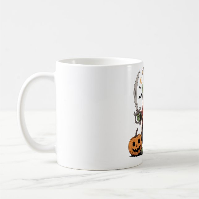 Bartete Dragon Pirate Halloween Art Kaffeetasse (Links)