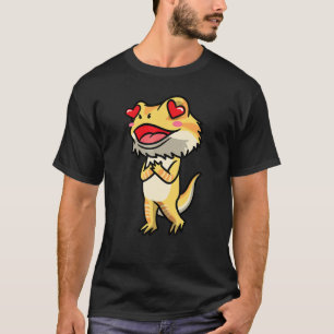 Bartete Dragon Pogona Reptilienechse in Liebe T-Shirt