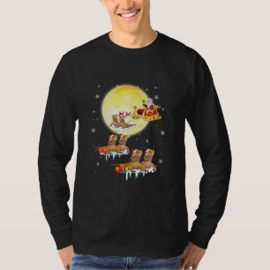 Bartete Dragon Rentier Weihnachtsfeiertag T-Shirt