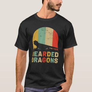 Bartete Dragon Vintag Sunset Retro Style Pet Liza T-Shirt