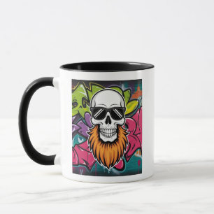 Bartete Skull Graffiti-Tasse Tasse