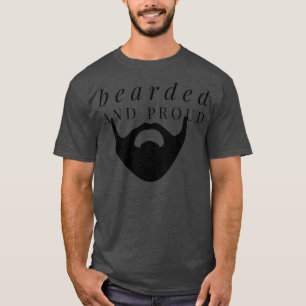 Bartete und solide Texte und Grafikdesign T-Shirt