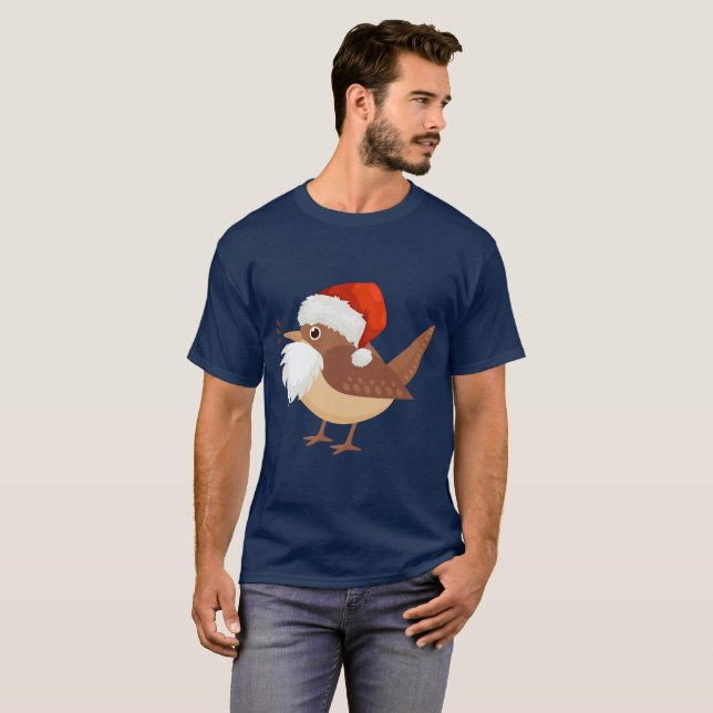 Bartete Vogelbeobachtung Niedlich Critter Weihnach T-Shirt (Vorne ganz)