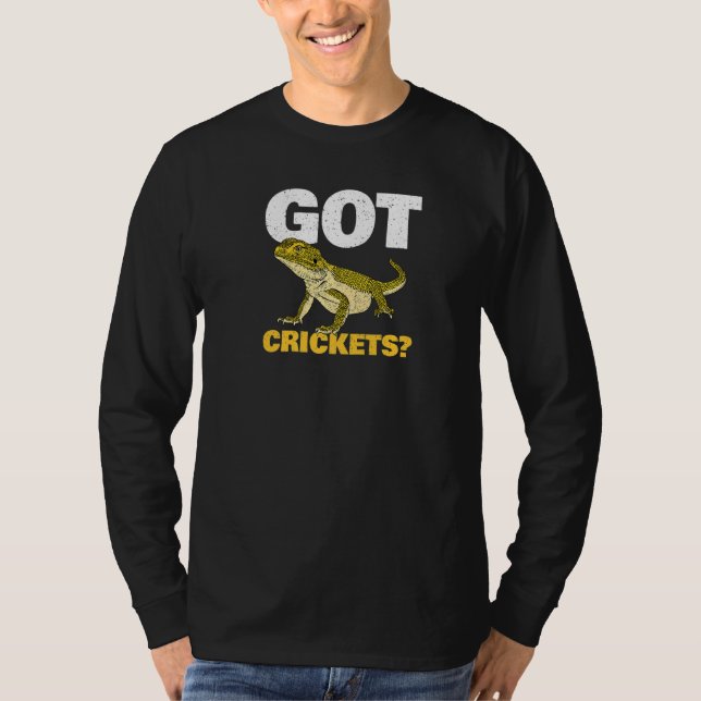 Barteter Drache Got Crickets Lizard und Reptile Lo T-Shirt (Vorderseite)