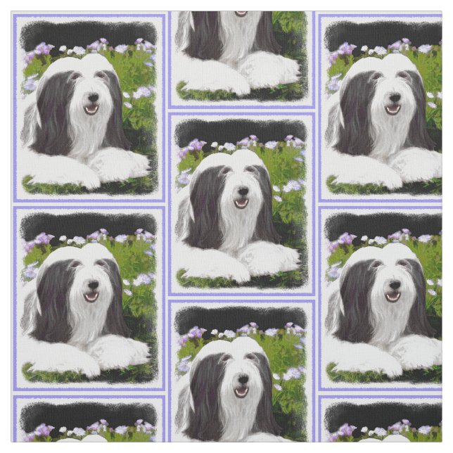 Bartfarbene Collie-Malerei - Niedliche Original-Hu Stoff (Muster)