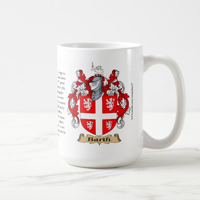 Barth, der Ursprung, die Bedeutung und das Wappen Tasse (Rechts)