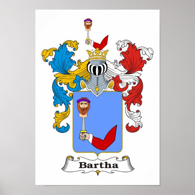 Bartha, Familie Ungarischer Wappen 11x15" Prin Poster (Vorne)