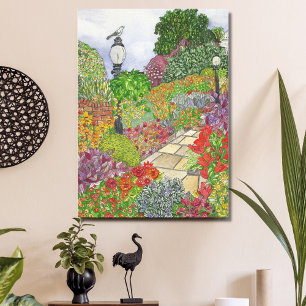 Bartholdi Park Washington DC   Mockingbird Gardens Leinwanddruck