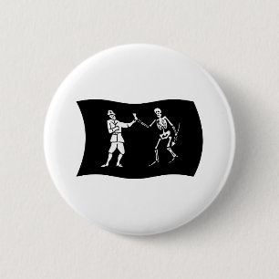 Bartholomäus Roberts Flagge Knopf Button