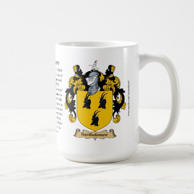 Bartholomew nennen, der Ursprung, die Bedeutung Kaffeetasse (Rechts)