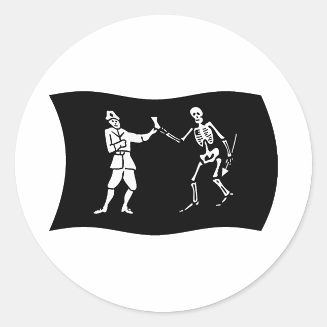 Bartholomew Roberts Flag Sticker (Vorderseite)