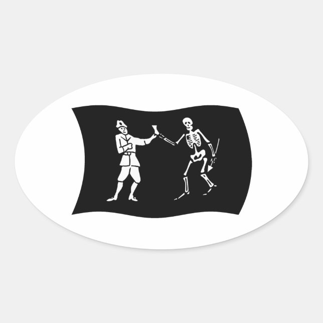 Bartholomew Roberts Flag Sticker (Vorderseite)