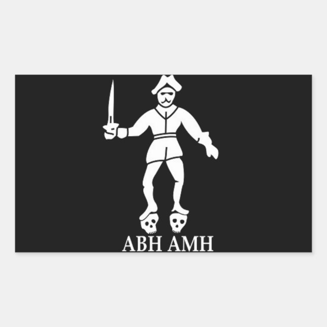 Bartholomew Robert's Pirate Flag Sticker (Vorderseite)
