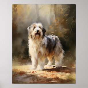 Barti Collie Dog Art Print Poster