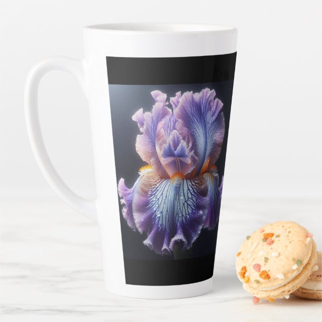 Barti Iris floral Lila und blau Milchtasse (Beispiel)