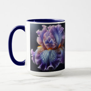 Barti Iris floral Lila und blau Tasse