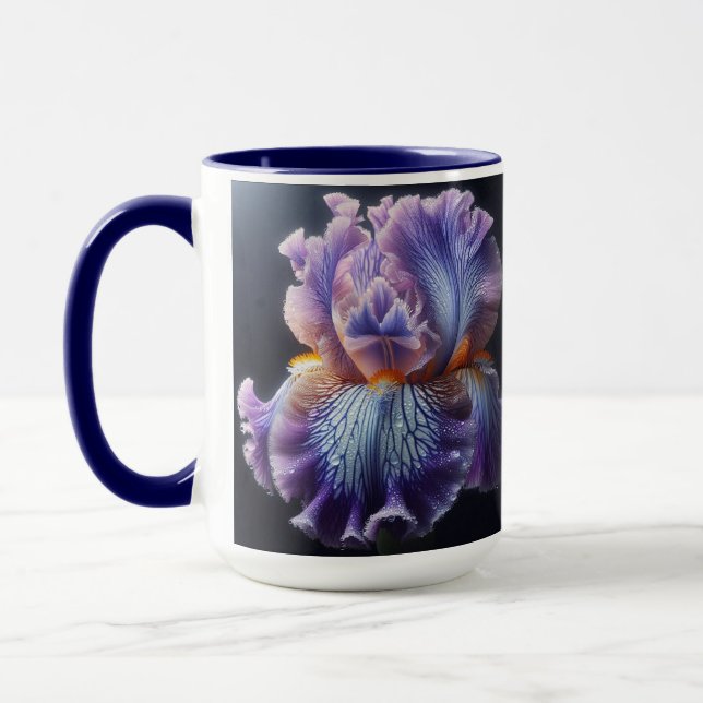 Barti Iris floral Lila und blau Tasse (Links)