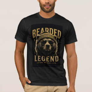 Bärtige Bären-Legende Lebe Meins Bestes Leben Wild T-Shirt