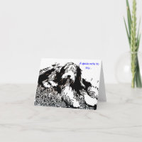 Bärtige Collie-Anmerkungs-Karte