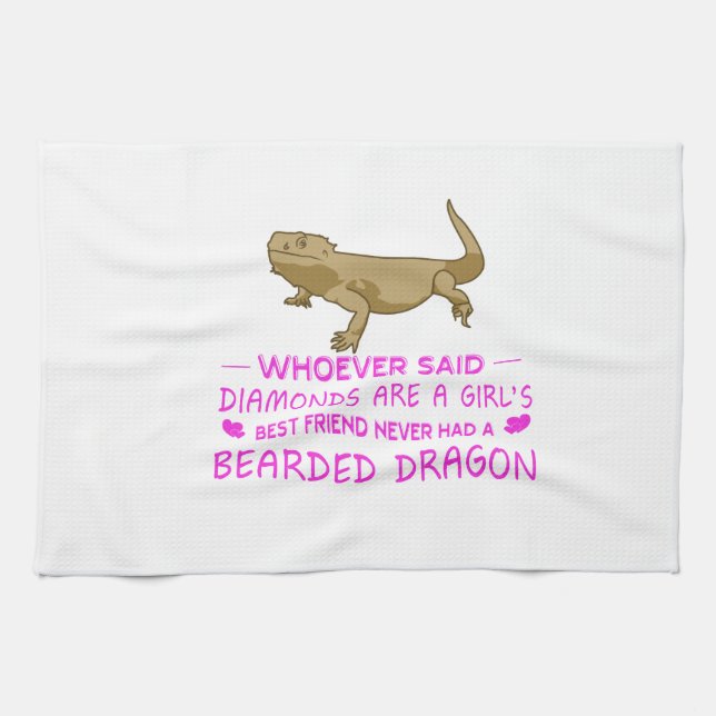 Bärtige Drache-Mama Handtuch (Horizontal)