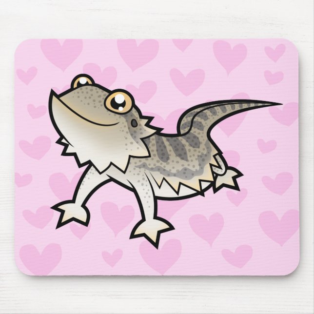 Bärtige Drache-/Rankin Drache-Liebe Mousepad (Vorne)