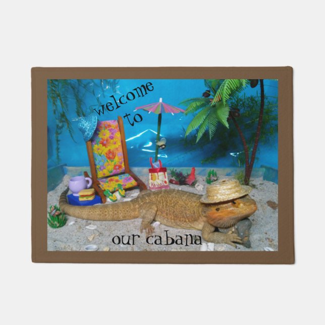 Bärtige Drache-Tür-Matte Fußmatte (Vorderseite)