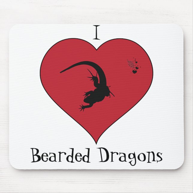 Bärtige Drachen I <3 Mousepad (Vorne)