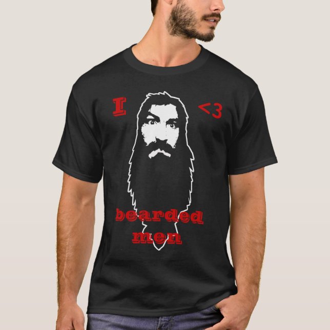 BÄRTIGE MÄNNER I <3 T-Shirt (Vorderseite)