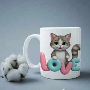 Bärtige Wunder: Meine beste Katzensaga Minimalist Zweifarbige Tasse