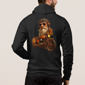 Bärtiger Biker Hoodie – Vintage-Reiter-Stil
