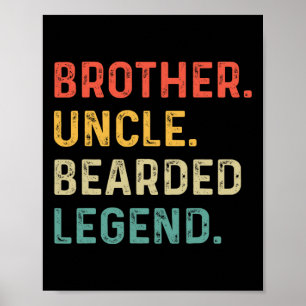 Bärtiger Bruder Onkel Bart Legende Vintage Väter Poster