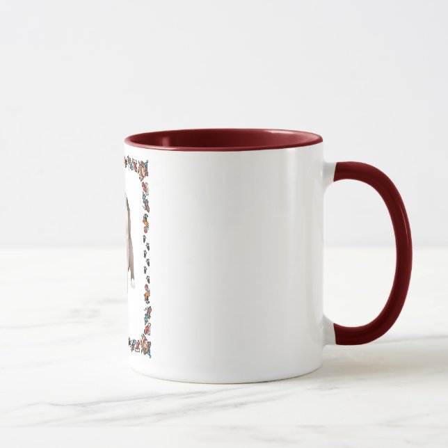 Bärtiger Collie-Welpe Tasse (Rechts)