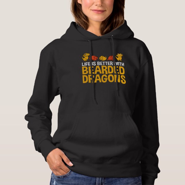 Bärtiger Drache Beardie  Mit Bartagamen Hoodie (Vorderseite)