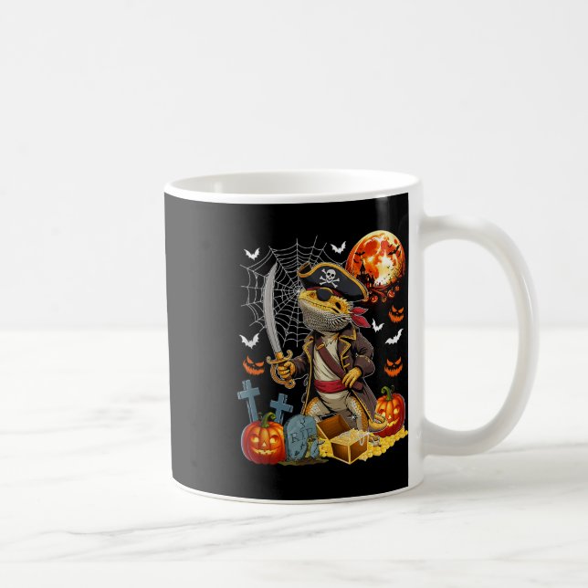 Bärtiger Drache Cosplay Pirat Halloween Geschnitzt Kaffeetasse (Rechts)