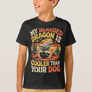 Bärtiger Drache Kühler Reptil Tier Beardie Bart T-Shirt