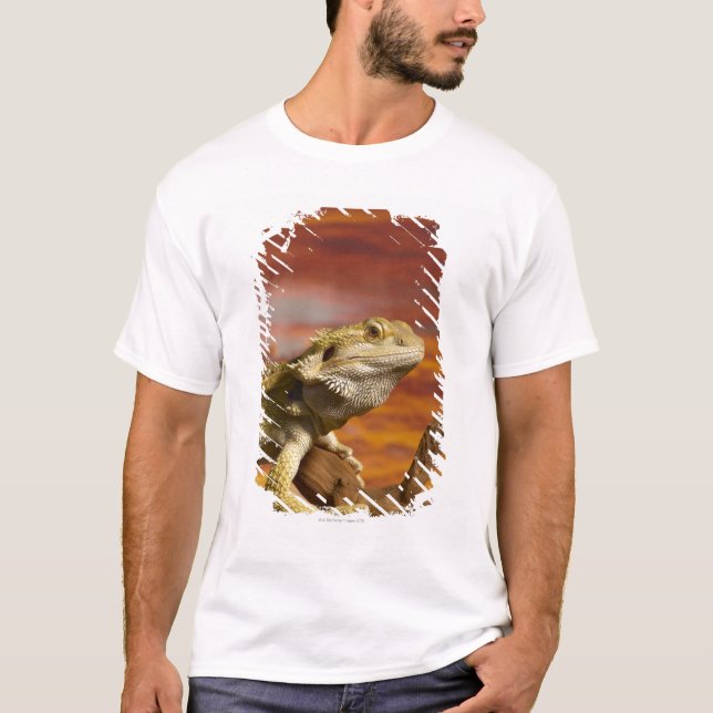 Bärtiger Drache (Pogona Vitticeps) auf T-Shirt (Vorderseite)