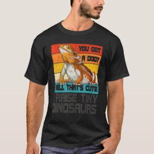 Bärtiger Drache Retro Ich ziehe kleine Dinosaurier T-Shirt