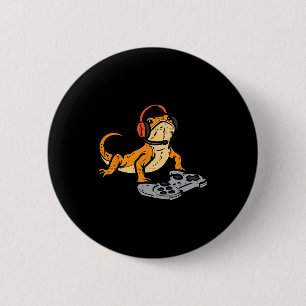 Bärtiger Drache Videospiel Lustiger Gamer Tier Män Button