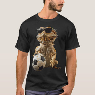 Bärtiger Drachen Fußball T-Shirt