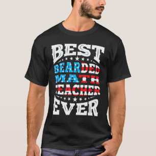 Bärtiger Mathematiklehrer 4. Juli Usa Americ T-Shirt