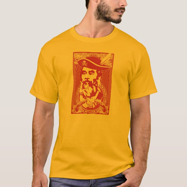 Bärtiger Saddam Hussein Porträt-T - Shirt (Vorderseite)
