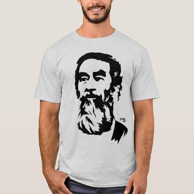 Bärtiger Saddam Hussein Porträt-T - Shirt (Vorderseite)