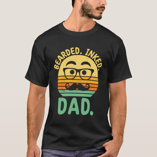 Bartinker Vater Tattoo Lover Beard Lover Tattooe T-Shirt (Vorderseite)