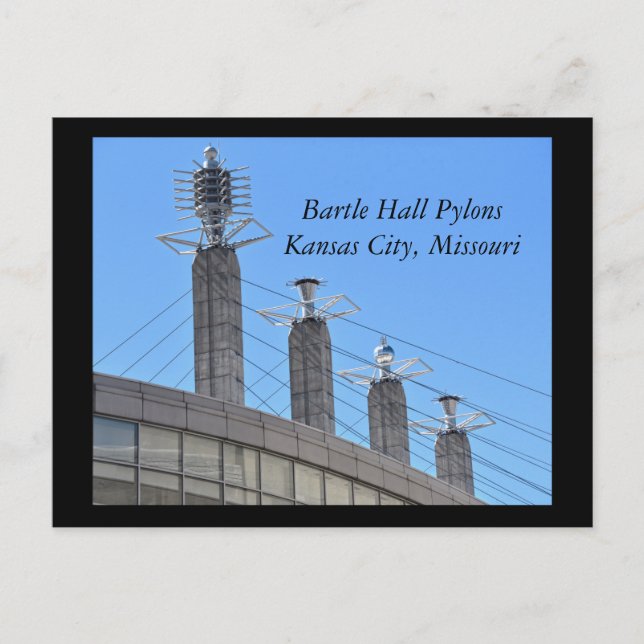 Bartle Hall Pylons, Kansas City, Missouri Postkarte (Vorderseite)