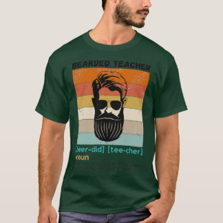 Bartlehrer Definition Funny Beard Lehrer T-Shirt