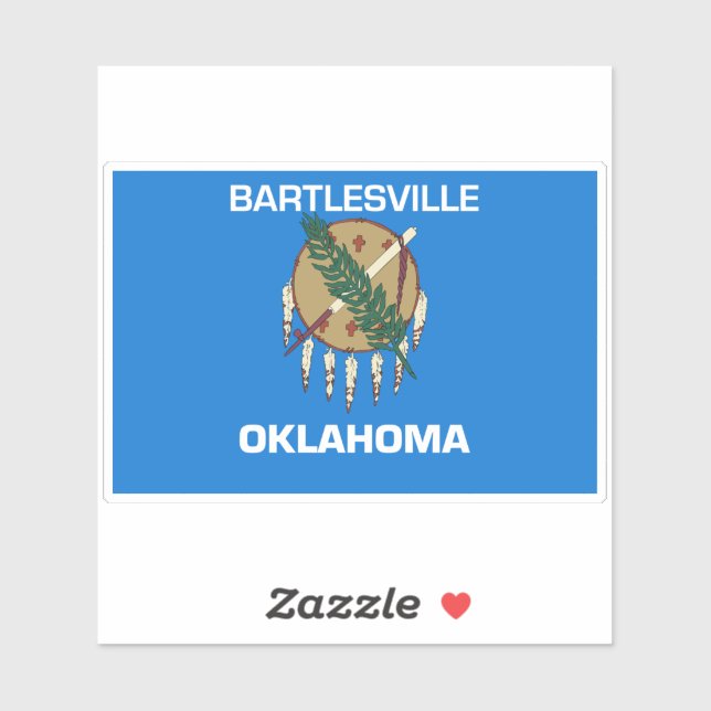 Bartlesville Oklahoma Flag Aufkleber (Blatt)